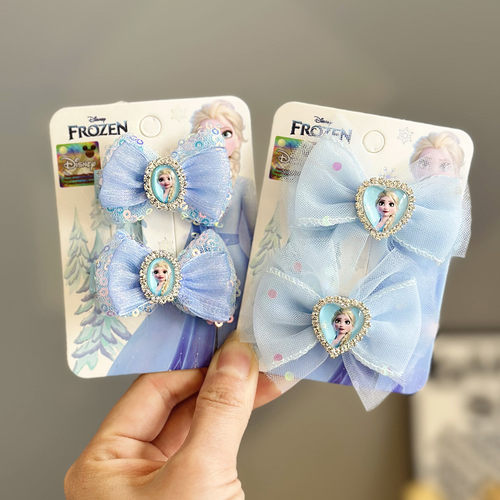 儿童公主女网纱蝴蝶结发夹头饰品