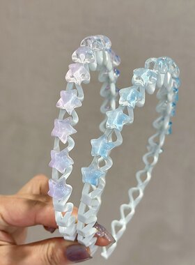 五角星儿童发箍碎发整理不勒头箍