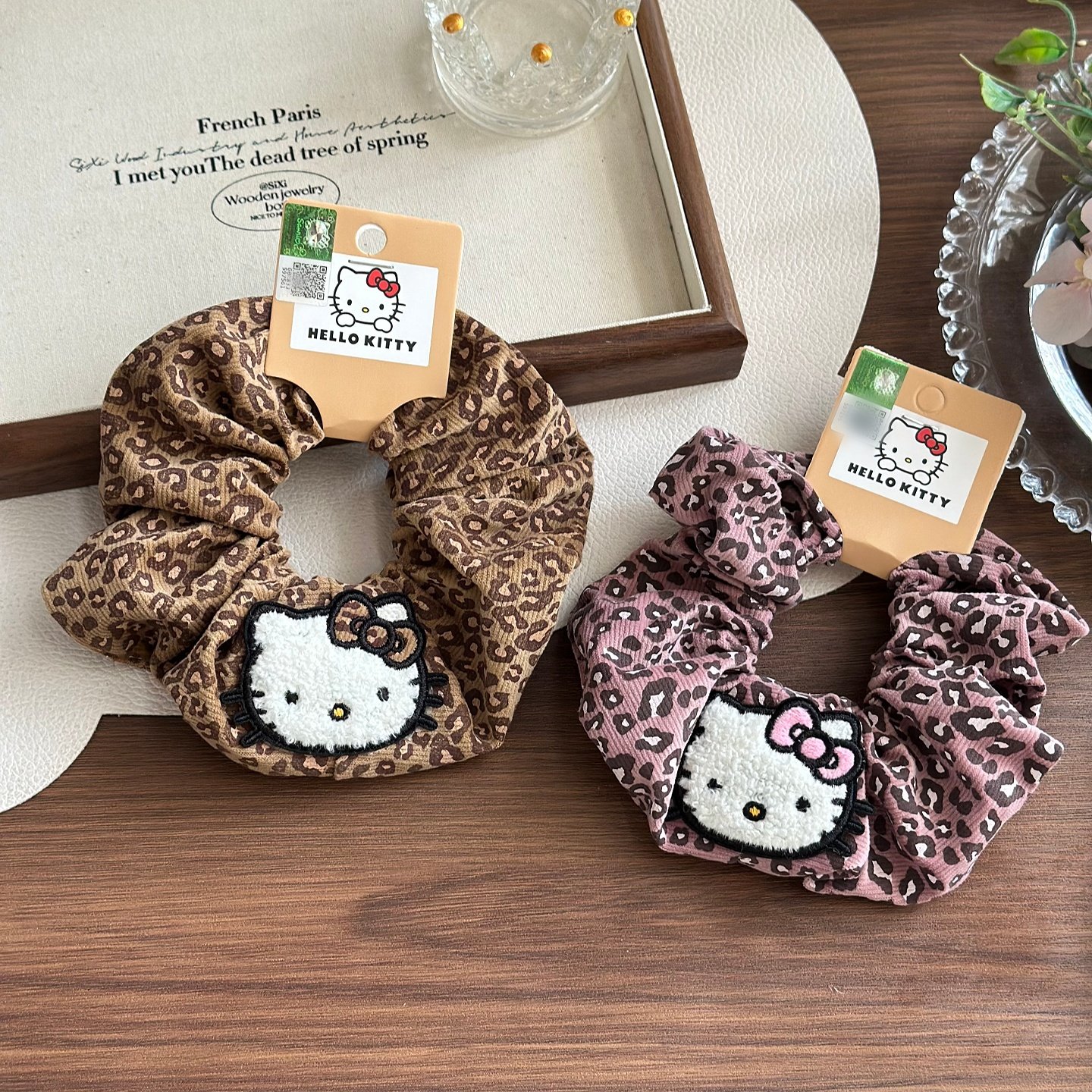 正版豹纹凯蒂猫大肠发圈粉蓝色发束少女俏皮可爱丸子头发绳头饰品,饰品/流行首饰/时尚饰品新,发饰,淘宝优惠券,粉丝福利购,淘宝优惠卷