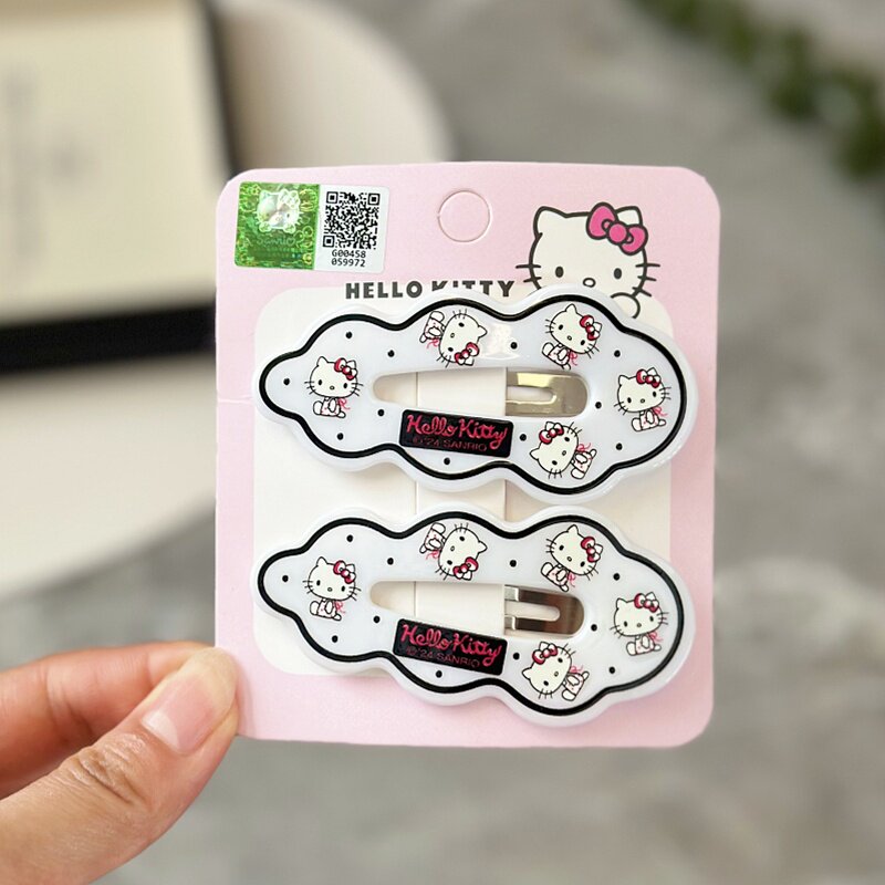 凯蒂猫边夹可爱波浪BB夹头饰品图片