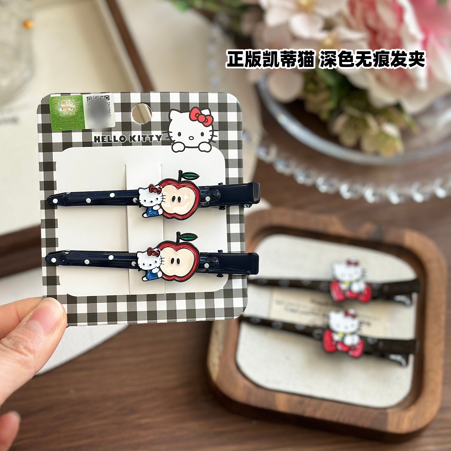 凯蒂猫金属无痕夹少女固定刘海夹
