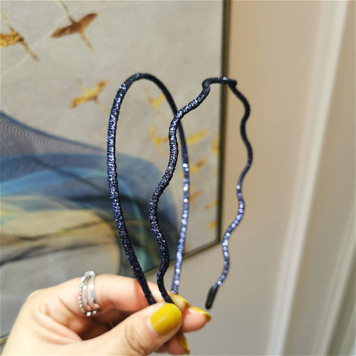 东大门超细绕布波浪小清新发卡