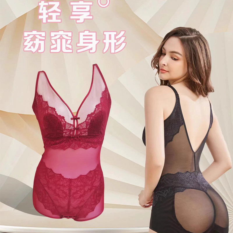 束腰性感三角美体薄款收腹塑身衣