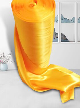 金色黄绸布蓝绸缎亮面绸布装饰黄布礼品礼盒装饰内衬黄绸子绸缎布