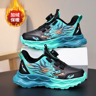 巴布豆童鞋男童棉鞋2025秋冬新款加绒保暖二棉鞋子冬季儿童运动鞋