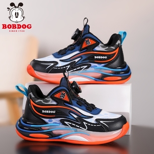 巴布豆童鞋男童鞋子春季2026新款青少年透气儿童运动鞋男孩篮球鞋