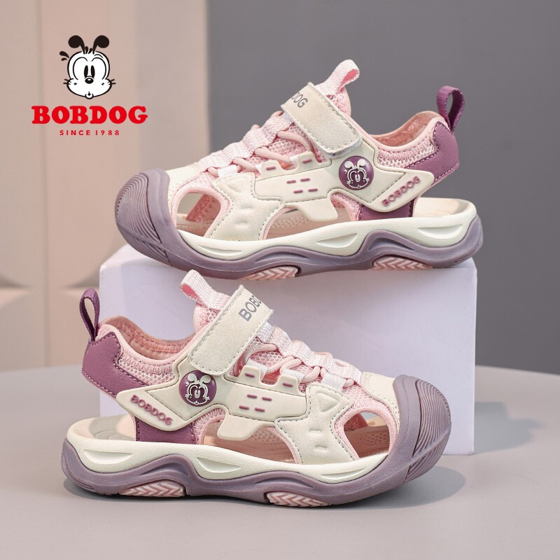 巴布豆女童凉鞋包头鞋子2026新款夏季防滑软底儿童凉鞋男童沙滩鞋