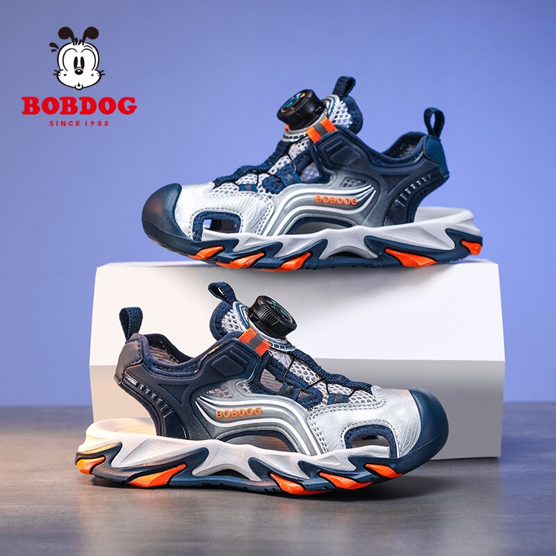 巴布豆男童凉鞋2026夏季新款中大童包头男孩运动沙滩透气儿童鞋子