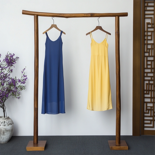 实木落地服装店晾衣架