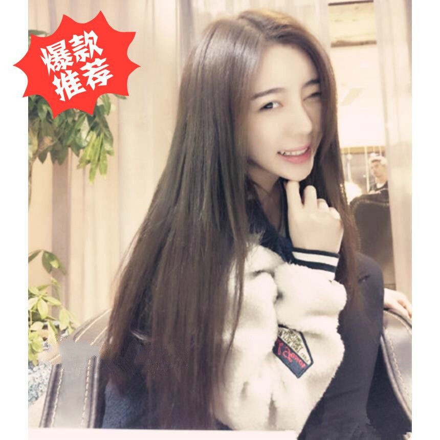 伪娘cos假发女装大佬时尚修脸长发中分长直发cd变装男发套装整顶