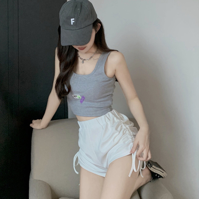 高腰显瘦薄款伪娘短裤外穿大码女装大佬休闲裤男用cd变装抽绳裤子