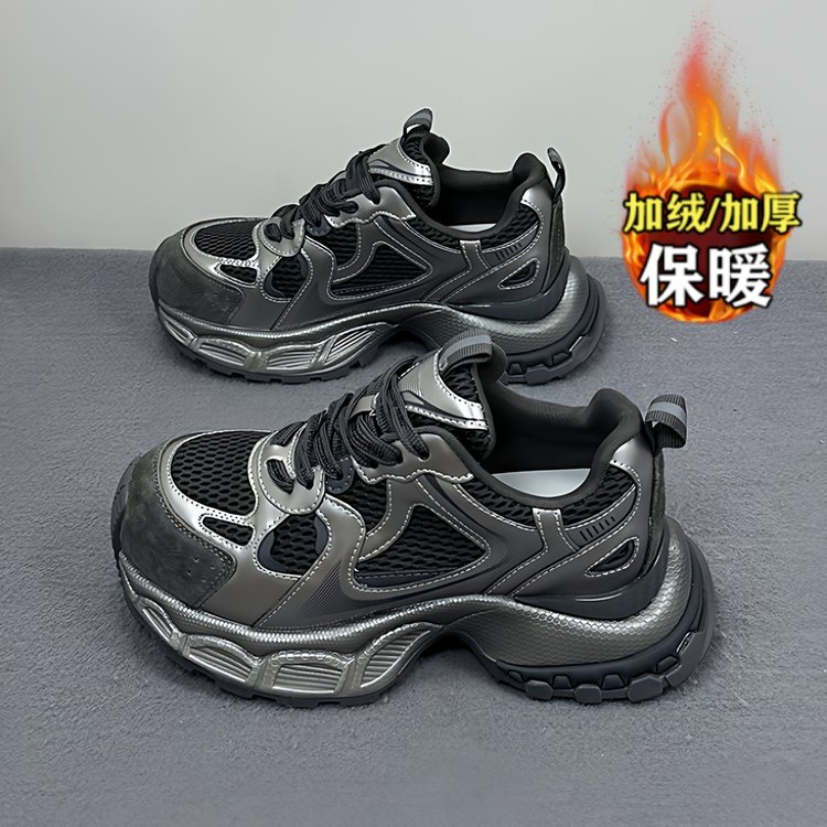 品牌真皮厚底增高老爹鞋女2025新款加绒保暖棉鞋轻便运动鞋休闲鞋,女鞋,时尚休闲鞋,淘宝优惠券,粉丝福利购,淘宝优惠卷