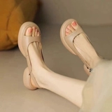 Летние сандалии на платформе, модные комфортные туфли, из натуральной кожи, против усталых ног