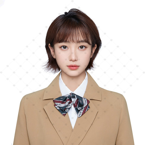 PS高清免扣服装证件照女装衣服深色衣服女士卡其色正装高清素材