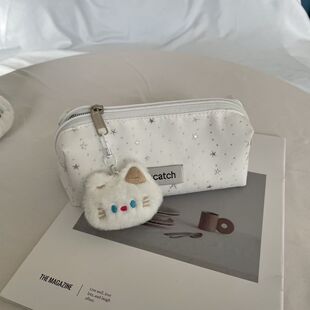 可爱日系ins简约星星笔袋大容量文具学生铅笔盒高颜值收纳袋便携