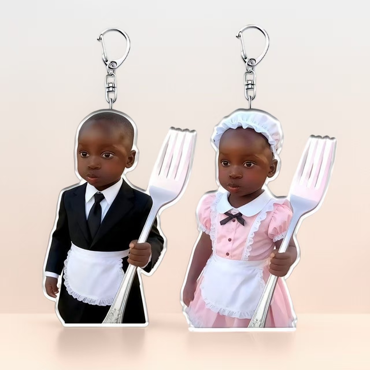 非洲十二少搞怪搞笑抽象书包亚克力高颜值钥匙扣学生背包情侣款