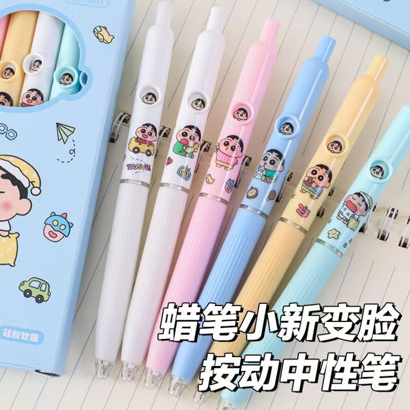 蜡笔小新躲猫猫按动中性笔变脸笔