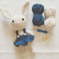 Крючок для вязания, плетеный набор материалов, кукла, вязаный кролик