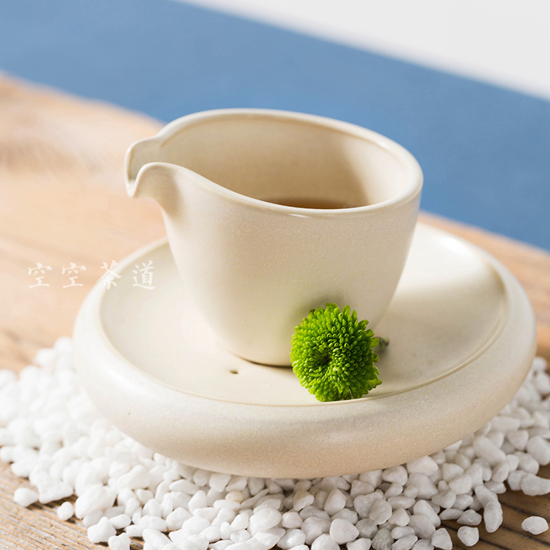 定制空空茶道公道杯陶瓷分茶器公杯大号功夫茶具配件 日式粗陶茶