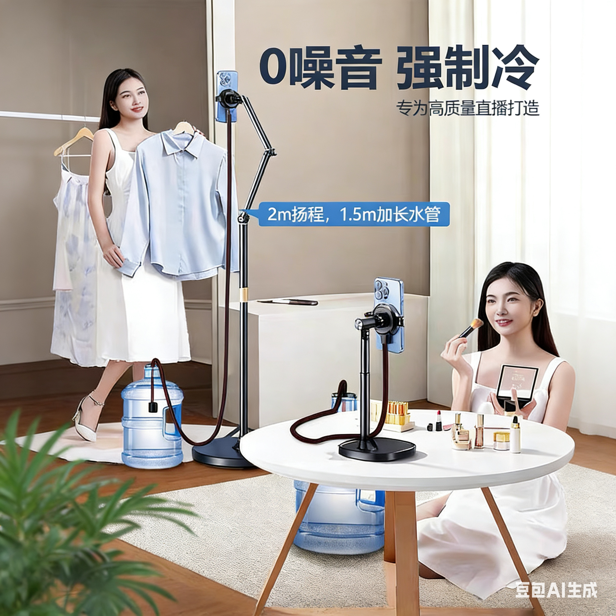 直播专用手机水冷散热器静音半导体制冷降温神器苹果专用2025新款