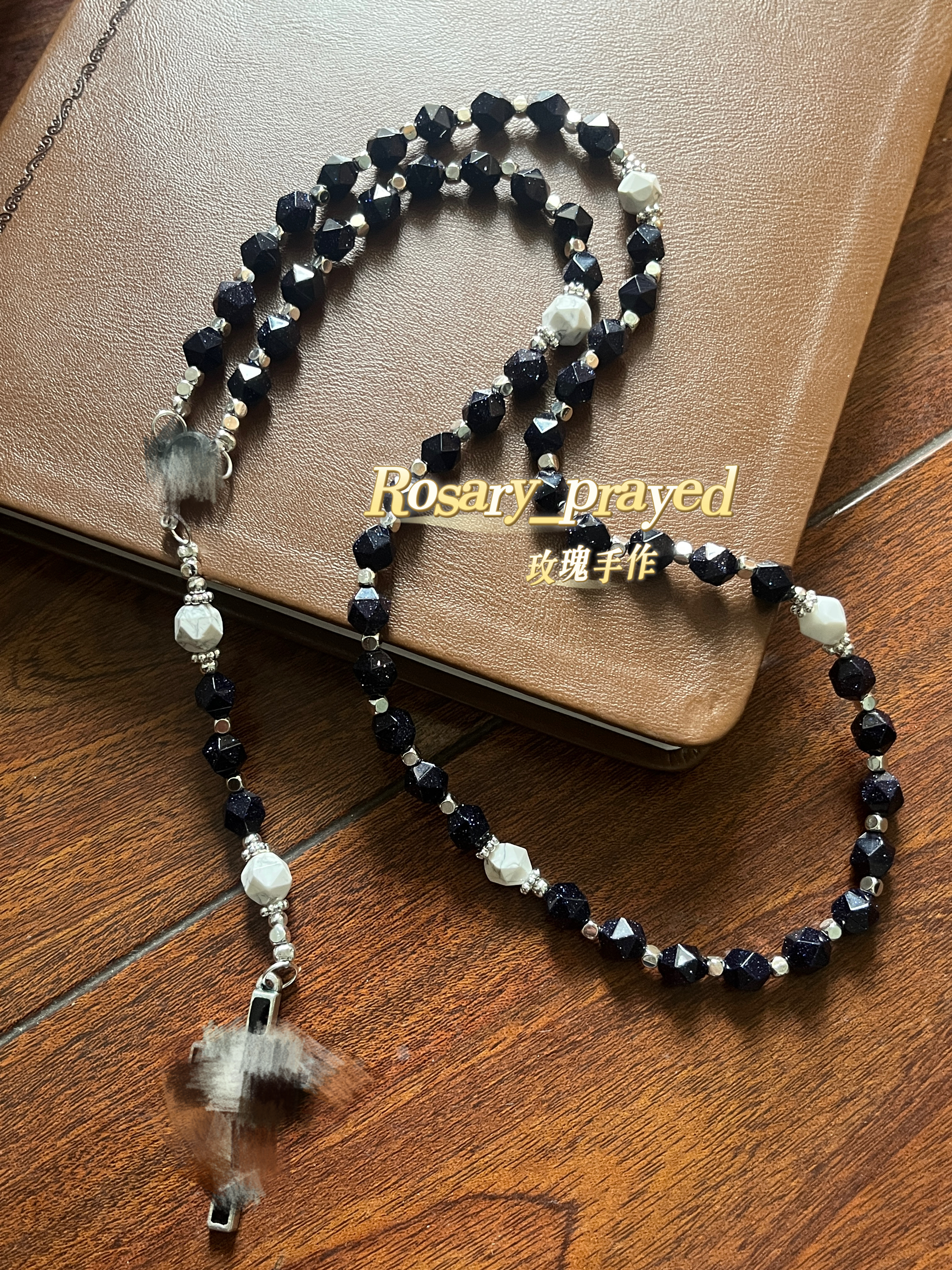 天然石玫瑰经念珠小众设计感爆款配饰