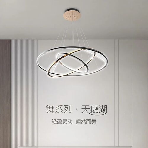 线下实体店同款灯具 新品天鹅湖客餐厅吊线灯复式楼梯灯卧室灯