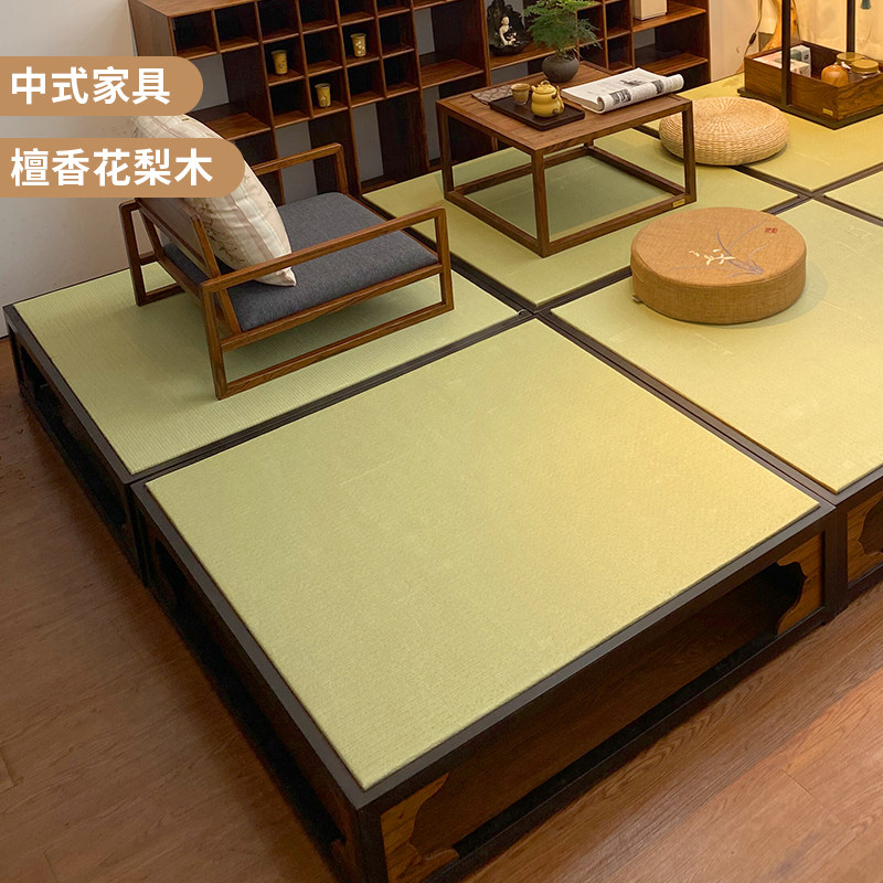 中式檀香花梨木茶桌客厅家用实木茶台