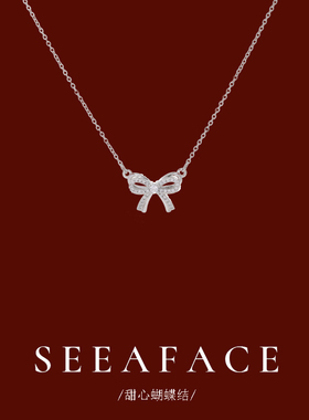 蝴蝶结双层项链女小众设计感简约