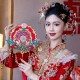 团扇新娘结婚喜扇婚礼秀禾diy材料中式 婚扇扇子高级双面成品