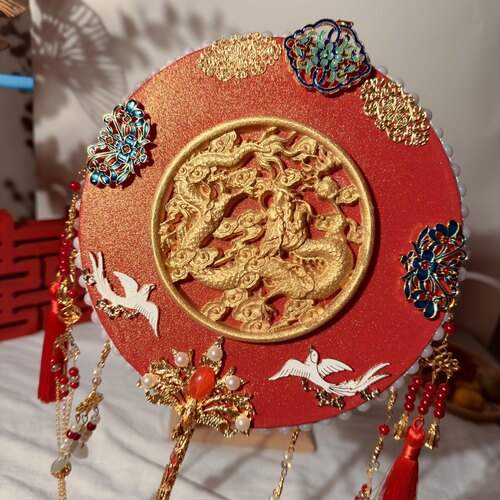 团扇结婚新娘新娘婚扇秀禾喜扇