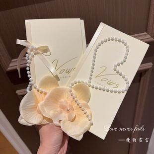 宣誓卡婚礼贺卡誓言卡宣言新郎新娘结婚宣言致辞本高级小清新简约