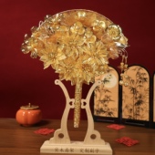 团扇结婚新娘diy扇子秀禾高级婚礼婚扇成品中式 喜扇手工婚嫁