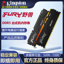 金士顿超级野兽DDR5 5200 5600 6000 6400 16G32G台式机内存条64g