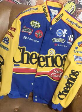 dudack2024春秋新款男女潮牌嘻哈宽松棒球服秋冬加厚外套夹克