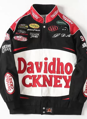 杜戴克新款男女装春秋冬欧美潮牌绣花休闲夹克拼接棒球服