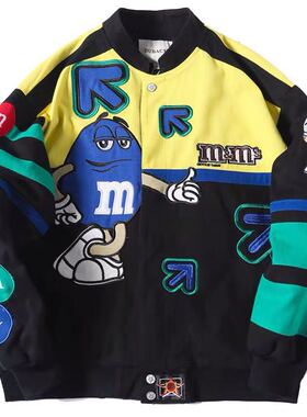 2024新款棉服男女韩版机车毛毛外套秋冬bf风小个子宽松潮牌棒球服