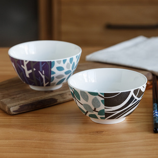 陶趣居北欧风陶瓷饭碗餐具千代源欧式 高脚家用碗单个汤碗面碗瓷碗