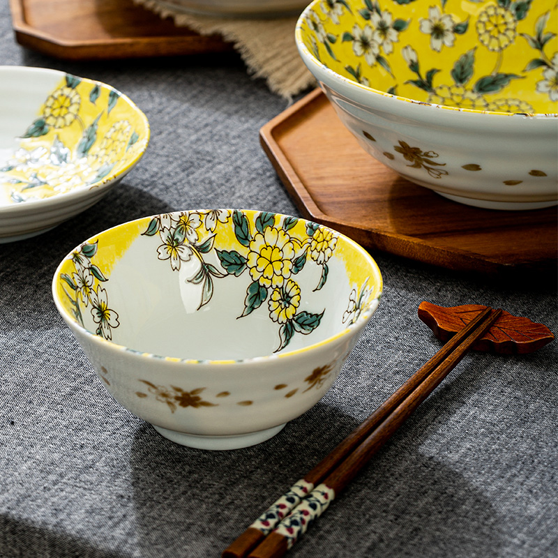 日式浮雕樱花釉下彩陶瓷餐具