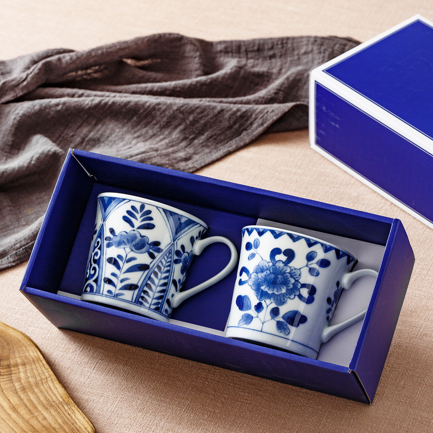 蓝凛堂马克杯礼盒装日式茶杯主人杯办公室陶瓷杯青花杯家用喝水杯,餐饮具,马克杯,淘宝优惠券,粉丝福利购,淘宝优惠卷