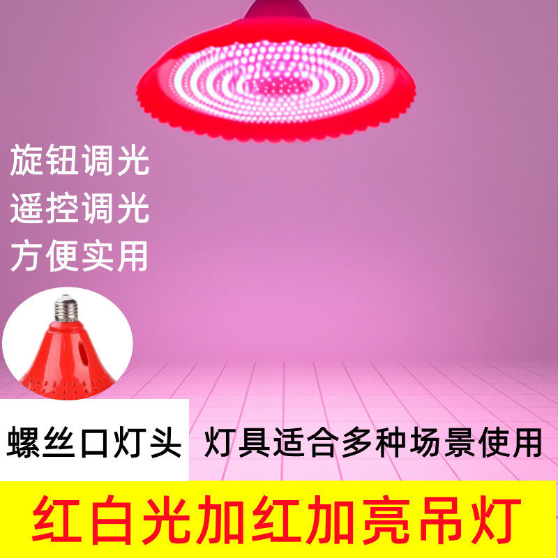 红白光专用灯led灯节能加亮红白220v超亮红色遥控调光螺丝红壳灯