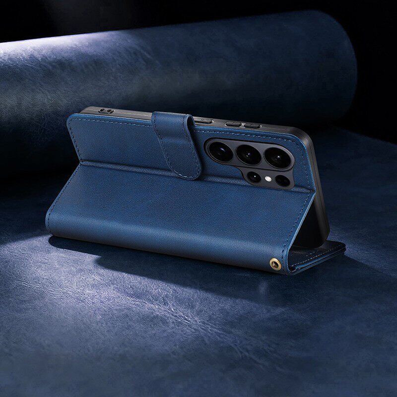 适用于三星S26Plus手机壳搭扣前后全包挂绳S25吸磁皮套插卡支架钱包款s24翻盖双面保护全包s22ultra防摔老人