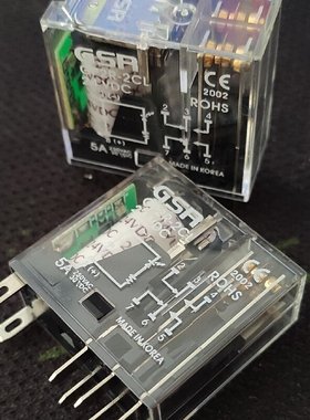 GSR中间继电器GP2R-2CL 24VDC电磁继电器GPM-4L GP2RS 5A AC250V