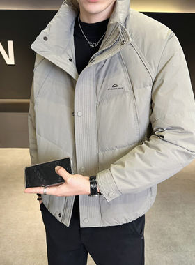 2026新款羽绒服男士短款潮牌立领冬季高端加厚内胆保暖外套男冬天