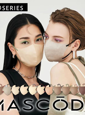 日本进口mascode3d小颜CICIBELLA立体口罩Styley5色红黑撞色耳绳