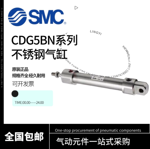 SMC不锈钢气缸CDG5BN20/25/32/40/50/63/SR-50-75-100-150-200-40