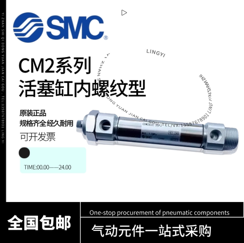 SMC活塞杆内螺纹迷你气缸CDM2BZ20-25-50-75-100-125-150-200FZ