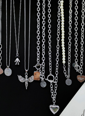 情侣冷淡风钛钢小众设计感毛衣链