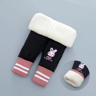 三层加绒加厚保暖裤 子儿童外穿冬季 加厚女宝宝一条过冬裤 女童棉裤
