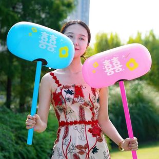 结婚接亲喜锤充气千吨锤子大堵门游戏整蛊惩罚伴郎狼牙棒照道具