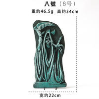 Simulated foam tombstone, Halloween decorations, haunted house props, outdoor horror scene arrangement, skeleton death God tombstone thumbnail 8